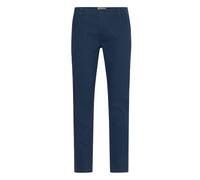 Chinohose BLEND "BHStino", Herren, Gr. 36, Länge 34, marineblaus, Web, 98% Baumwolle, 2% Elasthan, unifarben, normal lang, Hosen Chinohose, Strukturierte Stoffhose mit Gürtelschlaufen - Regular Fit (9