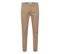 Chinohose BLEND "BHPellini", Herren, Gr. 36, Länge 32, beige braun, Web, 98% Baumwolle, 2% Elasthan, unifarben, slim fit lang, Hosen Chinohose, Stoffhose mit normalem Bund und schmalem Beinen - Slim F