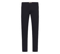 Chinohose BLEND "BHTirak", Herren, Gr. 32, Länge 32, schwarz, Twill, 98% Baumwolle, 2% Elasthan, unifarben, normal lang, Hosen Chinohose, Stoffhose mit Gürtelschlaufen und Leder-Details - Regular Fit
