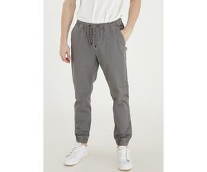 Chinohose BLEND "Trousers BHNIMBU pants", Herren, Gr. M, N-Gr, grau (granite), Web, Obermaterial: 97% Baumwolle, 3% Elasthan, unifarben, washed, comfort fit normal, Hosen Chinohose, Comfort Fit, aus B