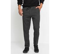 Chinohose BONPRIX, Herren, Gr. 58, N-Gr, grau (anthrazit kariert), Obermaterial: 64% Polyester, 34% Viskose, 2% Elasthan, regular fit, Hosen Chinohose, aus Polyester, Viskose und Elasthan, mit elastis