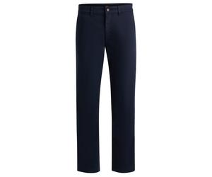 Chinohose BOSS ORANGE "Regular", Herren, Gr. 38, Länge 34, dunkelblau404, Web, Obermaterial: 97% Baumwolle, 3% Elasthan, regular fit lang, Hosen Chinohose, in gerader From (47570163-38) dunkelblau404