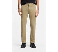 Chinohose BOSS ORANGE "Regular", Herren, Gr. 40, Länge 32, braun (light, pastel braun239), Web, Obermaterial: 97% Baumwolle, 3% Elasthan, unifarben, regular fit lang, Hosen Chinohose, in gerader From
