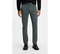 Chinohose BOSS ORANGE "Slim-fit", Herren, Gr. 32, Länge 32, grau (open grün377), Web, Obermaterial: 97% Baumwolle, 3% Elasthan, slim fit knöchellang, Hosen Chinohose, Aus komfortabler Stretch-Baumwoll
