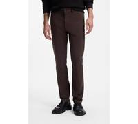 Chinohose BOSS ORANGE "Slim-fit", Herren, Gr. 35, Länge 34, braun (schwarz braun207), Web, Obermaterial: 97% Baumwolle, 3% Elasthan, slim fit knöchellang, Hosen Chinohose, Aus komfortabler Stretch-Bau