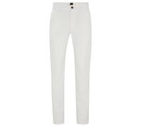 Chinohose BOSS ORANGE "slim", Herren, Gr. 31, Länge 34, natural106, Web, Obermaterial: 97% Baumwolle, 3% Elasthan, slim fit knöchellang, Hosen Chinohose, mit Gesäßtaschen (81063648-31) natural106