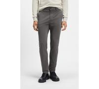 Chinohose BOSS ORANGE "Tapered-fit", Herren, Gr. 30, Länge 32, grau (020_grau), Web, Obermaterial: 97% Baumwolle, 3% Elasthan, unifarben, gerade, unten schmal lang, Hosen Chinohose, Aus komfortabler S