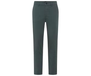 Chinohose BOSS ORANGE "Tapered-fit", Herren, Gr. 33, Länge 34, grau (open grün377), Web, Obermaterial: 97% Baumwolle, 3% Elasthan, gerade, unten schmal lang, Hosen Chinohose, Aus komfortabler Stretch-