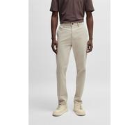 Chinohose BOSS ORANGE "Tapered-fit", Herren, Gr. 40, Länge 34, beige (light beige271), Web, Obermaterial: 97% Baumwolle, 3% Elasthan, unifarben, gerade, unten schmal lang, Hosen Chinohose, Aus komfort