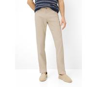 Chinohose BRAX "Style COOPER", Herren, Gr. 36, Länge 30, beige, Web, 67% Leinen, 30% Baumwolle, 3% Elasthan, Hosen Chinohose (33162021-36) beige