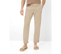 Chinohose BRAX "Style EVANS", Herren, Gr. 44, Normalgrößen, beige, Web, 100% Leinen, Hosen Chinohose (99690300-44) beige