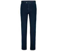 Chinohose BRÜHL "London DO", Herren, Gr. 32, EURO-Größen, blau (dunkelblau), 89% Baumwolle, 11% Elasthan, unifarben, lang, Hosen Chinohose, mit 360 Bi-Stretch Denim (34138347-32) dunkelblau