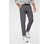 Chinohose BRUNO BANANI, Herren, Gr. 31, Länge 34, grau (dunkelgrau), Web, Obermaterial: 98% Baumwolle, 2% Elasthan, unifarben, regular fit lang, Hosen Chinohose (13861224-31) dunkelgrau