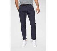 Chinohose BRUNO BANANI, Herren, Gr. 33, Länge 34, blau (marine), Web, Obermaterial: 98% Baumwolle, 2% Elasthan, unifarben, regular fit lang, Hosen Chinohose (70610561-33) marine