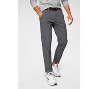 Chinohose BRUNO BANANI, Herren, Gr. 36, Länge 32, grau (dunkelgrau), Web, Obermaterial: 98% Baumwolle, 2% Elasthan, unifarben, regular fit lang, Hosen Chinohose (65488635-36) dunkelgrau