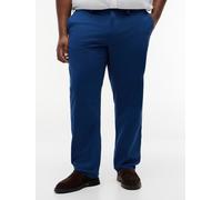 Chinohose "BT-CORE DENTON ESSENTIAL TWILL", Damen, Gr. 40, Länge 34, blau jean, Twill, Obermaterial: 97% Baumwolle, 3% Elasthan, TOMMY HILFIGER BIG & TALL, straight fit lang, Hosen Chinohose, Große Gr