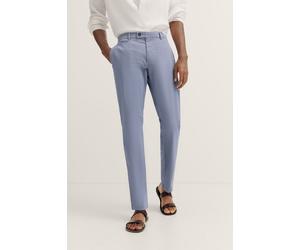 Chinohose BUGATTI, Herren, Gr. 34, Länge 30, blau (350, blau), 86% Baumwolle, 11% Polyester, 3% Elasthan, unifarben, normal, Hosen Chinohose, mit Stretchfunktion (70567639-34) 350, blau