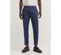 Chinohose BUGATTI "Modern Fit", Herren, Gr. 33, Länge 32, blau (370, marine), 86% Baumwolle, 11% Polyester, 3% Elasthan, unifarben, normal, Hosen Chinohose, aus der DynamicSeries (34101117-33) 370, ma
