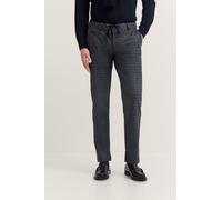 Chinohose BUGATTI "Slim Fit", Herren, Gr. 36, Länge 34, 370, marine, 87% Polyester, 9% Viskose, 4% Elasthan, Glencheckmuster, casual, slim fit, Hosen, Glencheck mit Stretch & Kordelzug (82686200-36) 3
