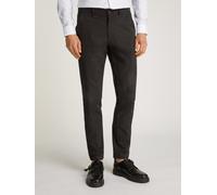 Chinohose CALVIN KLEIN "SATEEN STRETCH SLIM CHINO", Herren, Gr. 33, Länge 34, schwarz (ck schwarz), Web, Obermaterial: 98% Baumwolle, 2% Elasthan, unifarben, slim fit lang, Hosen Chinohose, mit Logopa