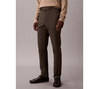 Chinohose CALVIN KLEIN "SLIM SATEEN CHINO TROUSER", Herren, Gr. 36, Länge 34, beluga, Web, Obermaterial: 97% Baumwolle, 3% Elasthan, unifarben, slim fit lang, Hosen Chinohose, slim fit (73614062-36) b