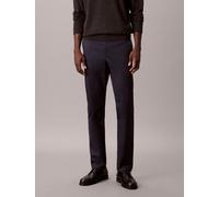 Chinohose CALVIN KLEIN "SLIM SATEEN CHINO TROUSER", Herren, Gr. 40, Länge 32, schwarz sapphire, Web, Obermaterial: 97% Baumwolle, 3% Elasthan, unifarben, slim fit lang, Hosen Chinohose, slim fit (8846