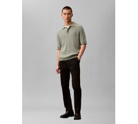 Chinohose CALVIN KLEIN "SLM CTTN STRTCH CHN", Herren, Gr. 32, Länge 32, schwarz, Web, Obermaterial: 90% Baumwolle, 8% Elastomultiester, 2% Elasthan, unifarben, slim fit lang, Hosen Chinohose, Mit Gürt