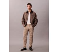 Chinohose CALVIN KLEIN "SLM CTTN STRTCH CHN", Herren, Gr. 32, Länge 32, grün (vintage khaki), Web, Obermaterial: 90% Baumwolle, 8% Elastomultiester, 2% Elasthan, unifarben, slim fit lang, Hosen Chinoh