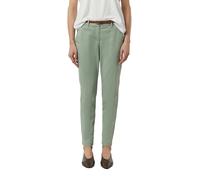 Chinohose COMMA, Damen, Gr. 40, Länge 24, khaki, Web, Obermaterial: 65% Baumwolle, 30% Polyester, 5% Elasthan, slim fit 7/8-Länge, Hosen Chinohose, mit Gürtel und Stretch (19495846-40) khaki