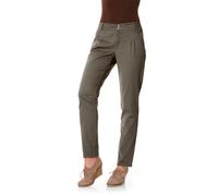 Chinohose, Damen, Gr. 44, Normalgrößen, grün (oliv), 98% Baumwolle, 2% Elasthan, LINEA TESINI BY HEINE, unifarben, lang, Hosen Chinohose (34926122-44) oliv
