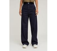 Chinohose G-STAR "Deck 2.0 High Loose Chino", Damen, Gr. 30, Länge 34, osaka blau gd, Obermaterial: 68% Baumwolle, 30% Baumwolle, 2% Elasthan, Hosen Chinohose (83740459-30) osaka blau gd