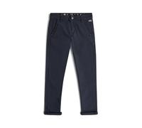 Chinohose G-STAR "Kate Chino Boyfriend", Damen, Gr. 28, Länge 32, blau (salute), Web, Obermaterial: 97% Baumwolle, 3% Elasthan, unifarben, casual, bequem lang, Hosen (14166152-28) salute