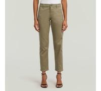 Chinohose G-STAR "Kate Chino Boyfriend", Damen, Gr. 26, Länge 32, grün (ensis grün), Web, Obermaterial: 97% Baumwolle, 3% Elasthan, unifarben, casual, bequem lang, Hosen (55699806-26) ensis grün