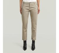 Chinohose G-STAR "Kate Chino Boyfriend", Damen, Gr. 31, Länge 32, elephant skin, Web, Obermaterial: 97% Baumwolle, 3% Elasthan, unifarben, bequem lang, Hosen Chinohose (83691563-31) elephant skin