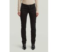 Chinohose G-STAR "Midge Slim Straight Chino", Damen, Gr. 29, Länge 32, dk schwarz gd, Obermaterial: 97% Baumwolle, 3% Elasthan, Hosen Chinohose (76849818-29) dk schwarz gd