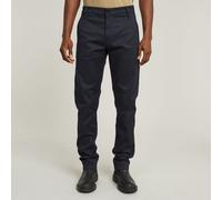 Chinohose G-STAR "Morry Tapered Chino", Herren, Gr. 33, Länge 34, blau (salute), Twill, Obermaterial: 97% Baumwolle, 3% Elasthan, unifarben, lang, Hosen Chinohose, mit Paspeltaschen (31914004-33)