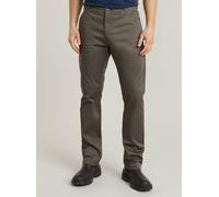 Chinohose G-STAR "Mosa Straight Chino", Herren, Gr. 31, Länge 32, braun (gs grau), Obermaterial: 97% Baumwolle, 3% Elasthan, Hosen Chinohose (93721905-31) gs grau