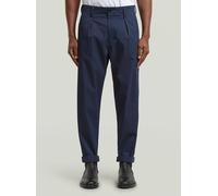 Chinohose G-STAR "Pleated Chino Relaxed Tapered", Herren, Gr. 30, Länge 34, salute, Obermaterial: 75% Polyester, 25% Elastomultiester, Hosen Chinohose (79699852-30) salute