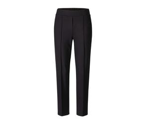 Chinohose GOLDNER "Elegante Jerseyhose mit Biese", Damen, Gr. 42, N-Gr, schwarz, Obermaterial: 67% Viskose CV. 27% Polyamid PA. 6% Elasthan EL., Hosen Chinohose, Reißverschluss-Optik vorne (52589039-4