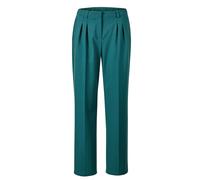 Chinohose GOLDNER "Elegante Stoffhose mit Bügelfalten", Damen, Gr. 42, N-Gr, grün (dunkelgrün), Obermaterial: 64% Polyester PES. 32% Viskose CV. 4% Elasthan EL., gerade, Hosen Chinohose, Mit Bund- und