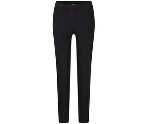 Chinohose GOLDNER "Jerseyhose mit Schlupfbund", Damen, Gr. 38, N-Gr, schwarz, Obermaterial: 78% Baumwolle CO. 18% Polyester PES. 4% Elasthan EL., Hosen Chinohose, Reissverschluß-Optik (39613654-38) sc