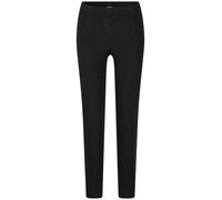 Chinohose GOLDNER "Kurzgröße Jerseyhose mit Schlupfbund", Damen, Gr. 23, K-Gr, schwarz, Obermaterial: 78% Baumwolle CO. 18% Polyester PES. 4% Elasthan EL., Hosen Chinohose, Reissverschluß-Optik (99923
