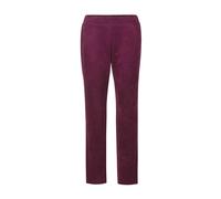 Chinohose GOLDNER "Kurzgröße Knöchellange Velourslederhose LOUISA", Damen, Gr. 23, K-Gr, pink (beere), Obermaterial: 95% Polyester PES. 5% Elasthan EL., Modisch, Hosen Chinohose, Zierleistentaschen hi