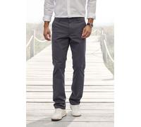 Chinohose H.I.S "regular-fit", Herren, Gr. 36, Länge 34, grau (anthrazit), Web, Obermaterial: 98% Baumwolle, 2% Elasthan, unifarben, straight fit lang, Hosen Chinohose, lange Hose, aus elastischer Bau