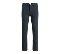 Chinohose JACK & JONES "JPRCCMARCO JJFRANK CHINO PANT NOOS", Herren, Gr. 32, Länge 32, blau (schwarz navy), Web, Obermaterial: 92% Baumwolle, 6% Polyester, 2% Elasthan, unifarben, modisch, slim fit kn