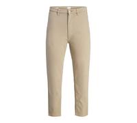 Chinohose JACK & JONES "JPRCCMARCO JJFRANK CHINO PANT NOOS", Herren, Gr. 33, Länge 32, grau (plaza taupe), Web, Obermaterial: 92% Baumwolle, 6% Polyester, 2% Elasthan, unifarben, modisch, slim fit knö