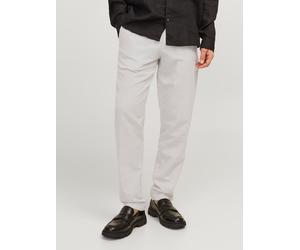 Chinohose JACK & JONES "JPSTACE SUMMER CHINO PANT SN", Herren, Gr. 32, Länge 30, crockery detail:melange, Web, Obermaterial: 74% Baumwolle, 26% Leinen, meliert, slim fit knöchellang, Hosen Chinohose,
