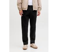 Chinohose JACK & JONES "JPSTKANE DYLAN CHINO", Herren, Gr. 30, Länge 32, schwarz, Web, Obermaterial: 98% Baumwolle, 2% Elasthan, unifarben, regular fit knöchellang, Hosen Chinohose (60332706-30) schwa