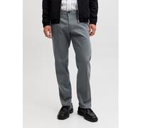 Chinohose JACK & JONES "JPSTKANE DYLAN CHINO", Herren, Gr. 32, Länge 34, castlerock, Web, Obermaterial: 98% Baumwolle, 2% Elasthan, unifarben, regular fit knöchellang, Hosen Chinohose (88050802-32) ca