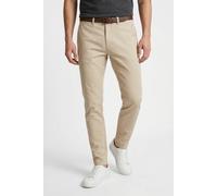 Chinohose JACK & JONES "JPSTMARCO ADAM BELTED CHINO", Herren, Gr. 28, Länge 32, string, Web, Obermaterial: 98% Baumwolle, 2% Elasthan, unifarben, slim fit knöchellang, Hosen Chinohose (39858653-28) st